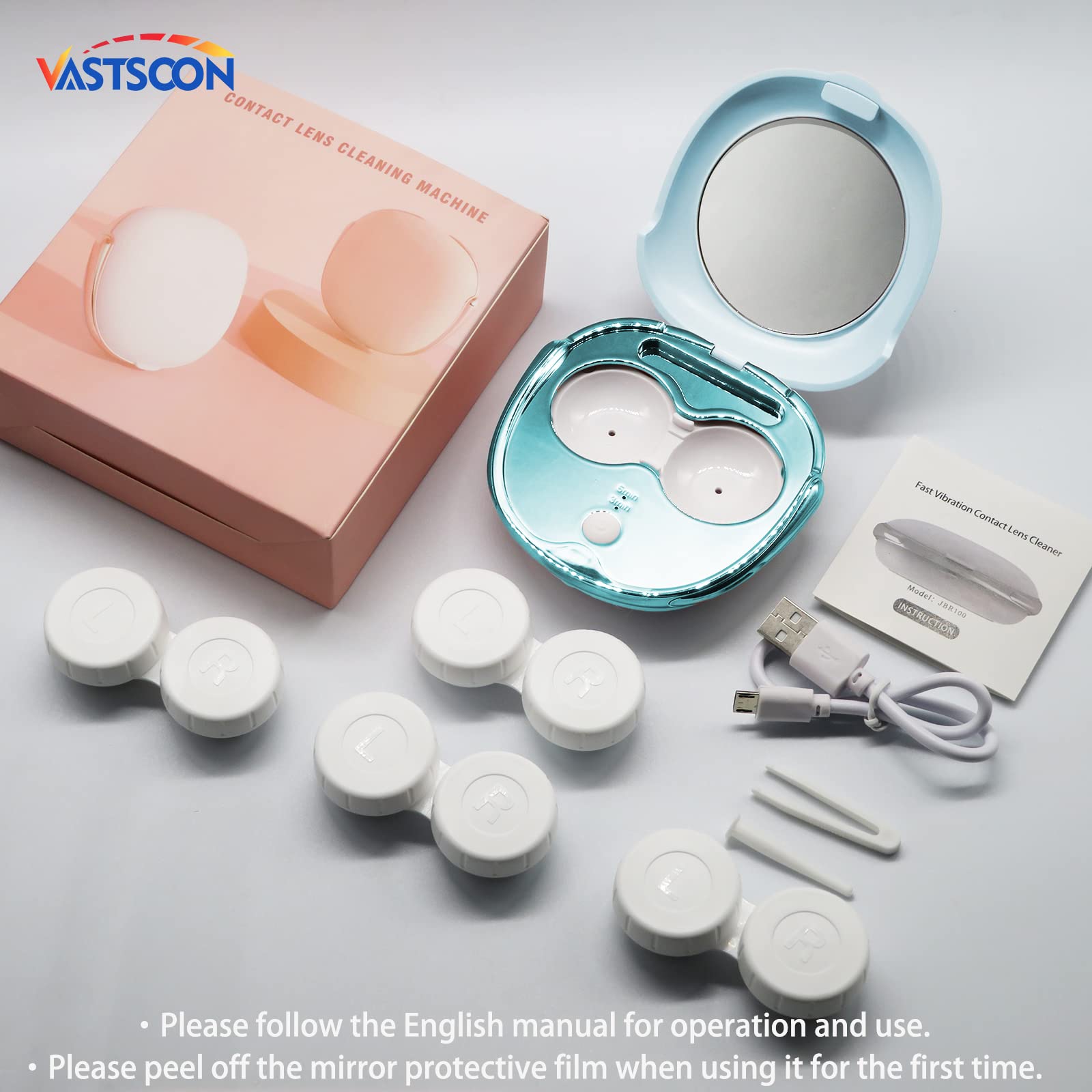 Vastsoon cleaning kit with mirror and manual supports quick start