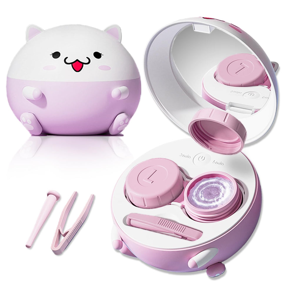 Vastsoon cute contact lens cleaner machine demonstrates gentle ultrasonic cleaning for daily lens care.