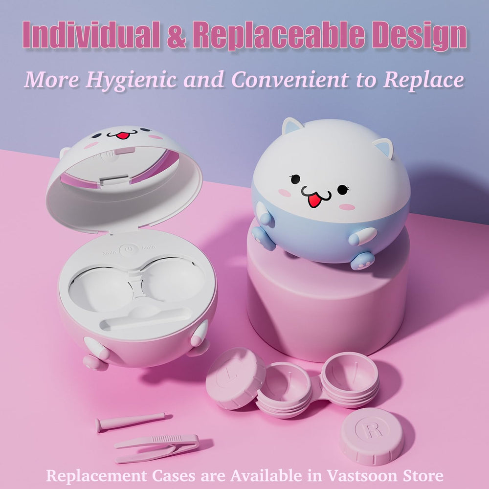 Vastsoon ultrasonic cleaner removes tear protein deposits for a thorough lens refresh