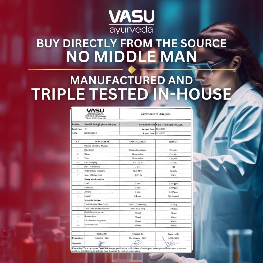 Vasu packaging with lab-tested seal signaling quality and purity