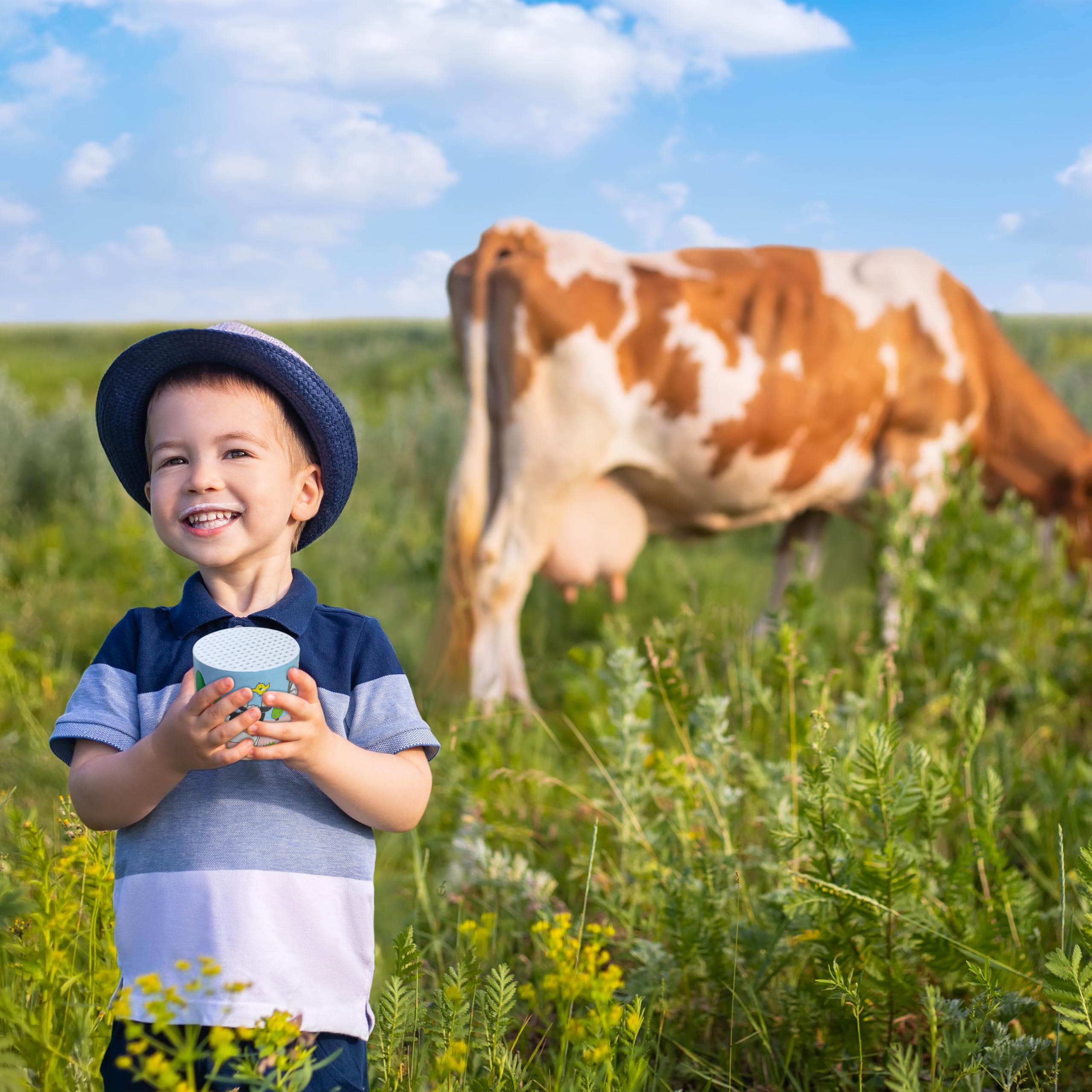 Vaulted Skulls & Co Moo Can party prank prop, quick turn creates surprising cow noises.