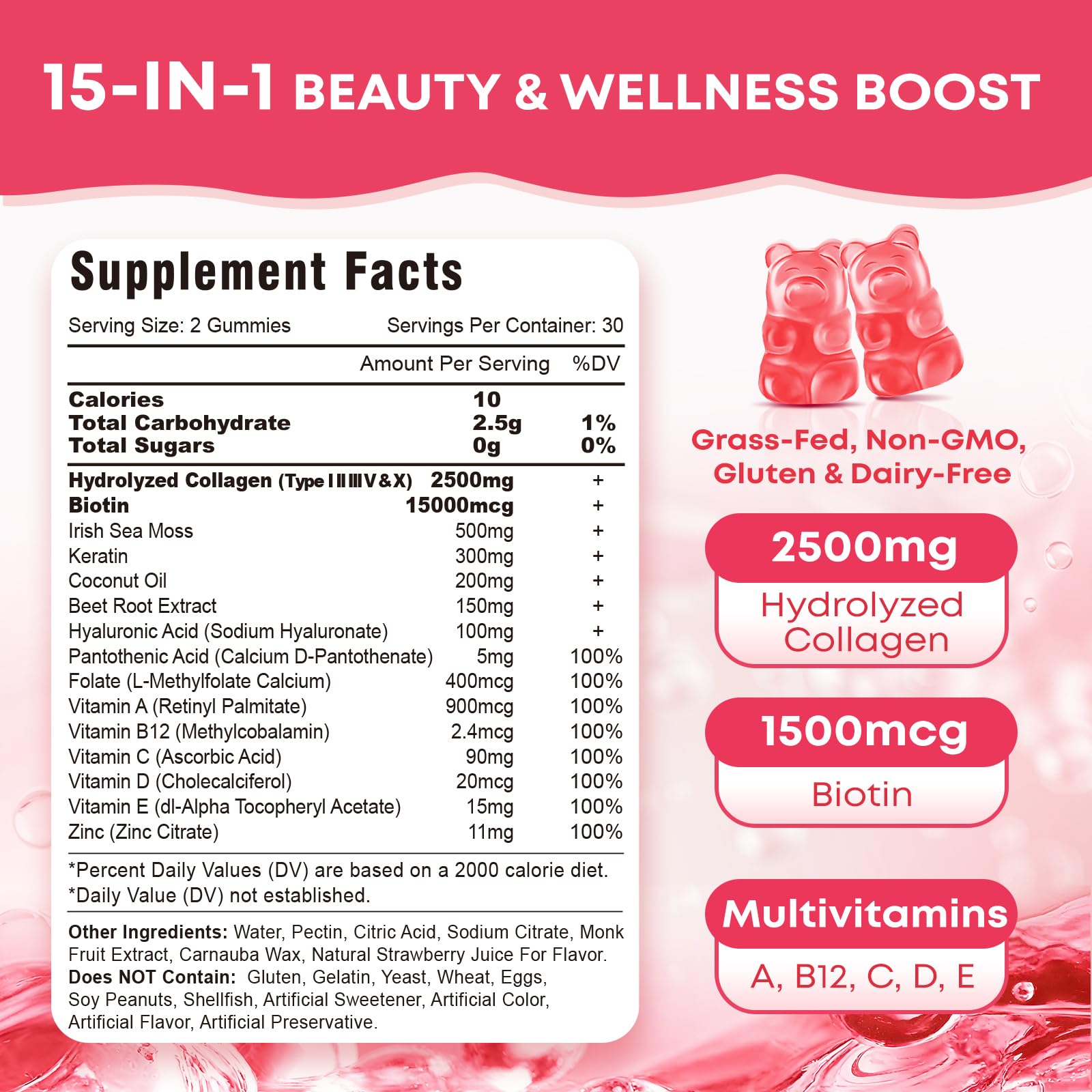Vazatisi collagen gummies soft chews ready to support hair and nails.