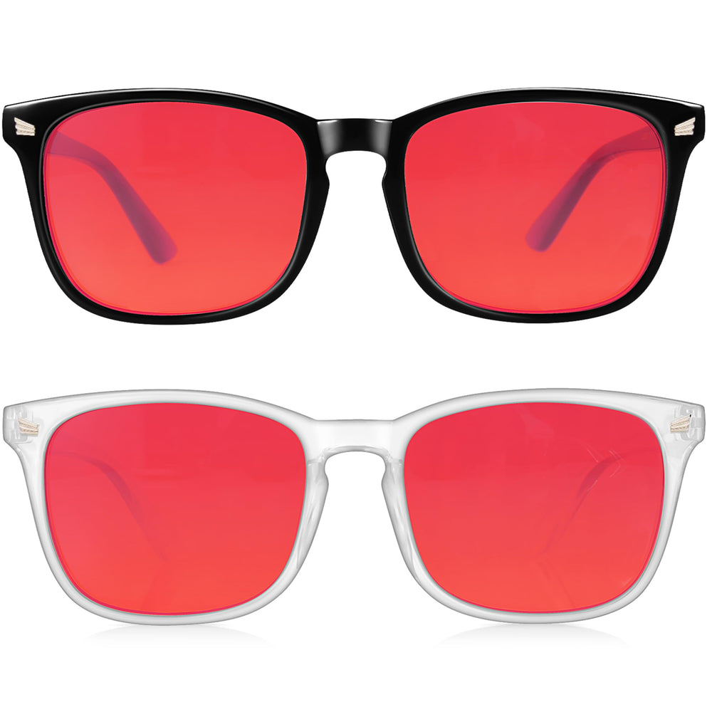 Vbewo 2-pack sleep glasses reduce eye strain during long screen sessions.