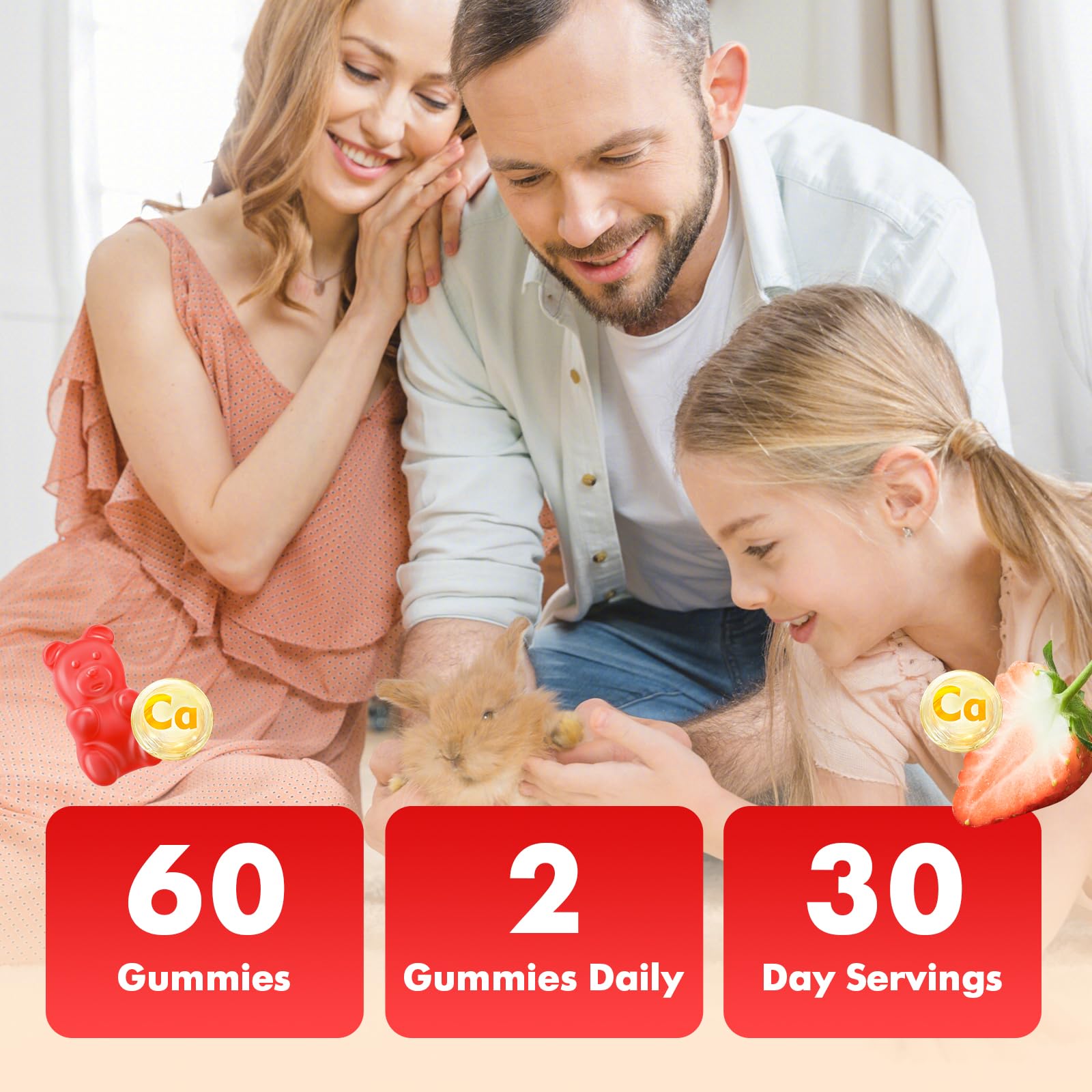 VCCHUYH Strawberry flavor gummies ready for daily routine and immune support