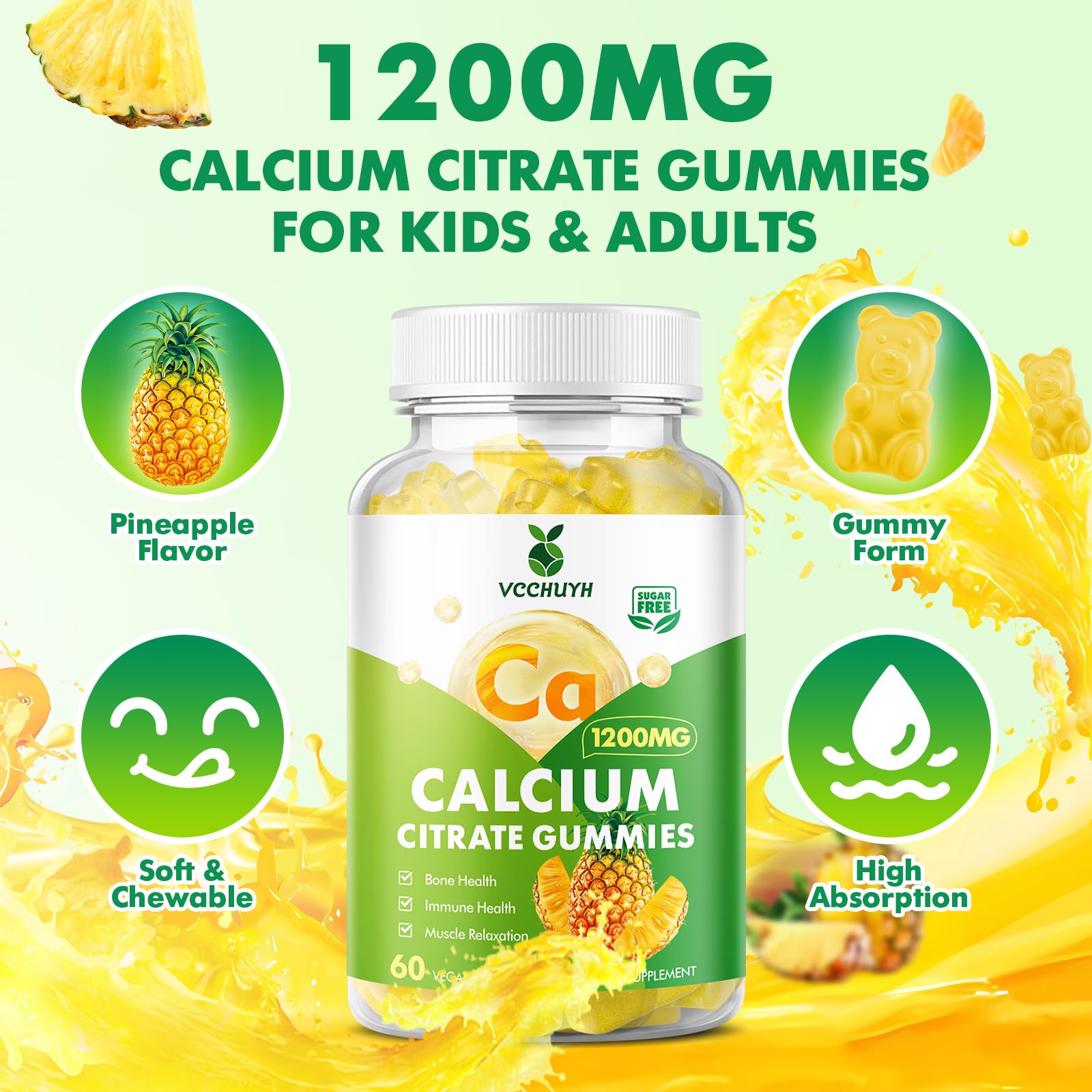 VCCHUYH gummies suitable for adults and kids supporting daily mineral intake.