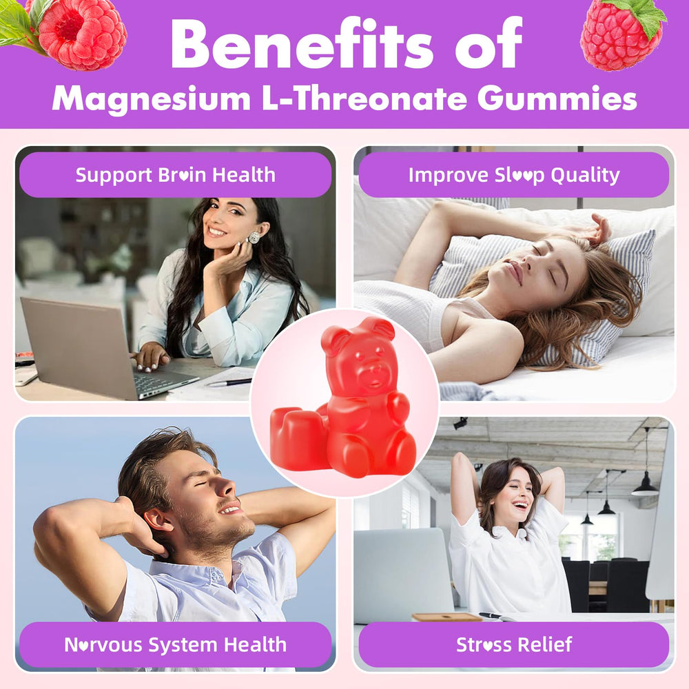 VCCHUYH Magnesium Threonate Gummies Adults focus supports cognitive wellness during tasks.