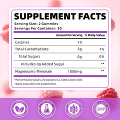 VCCHUYH Magnesium Threonate Gummies Kids chewable soft texture for easy daily enjoyment.