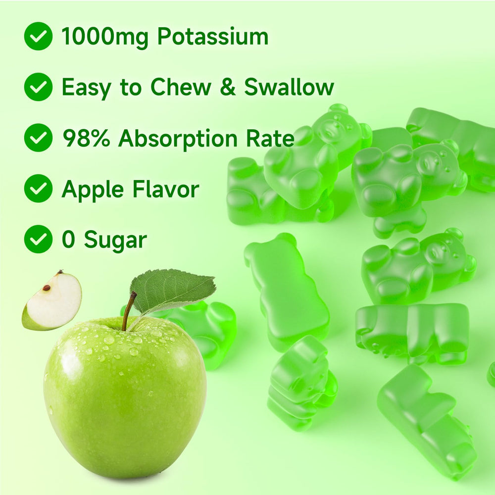 VCCHUYH Organic potassium gluconate gummies with vegan ingredients and no GMOs