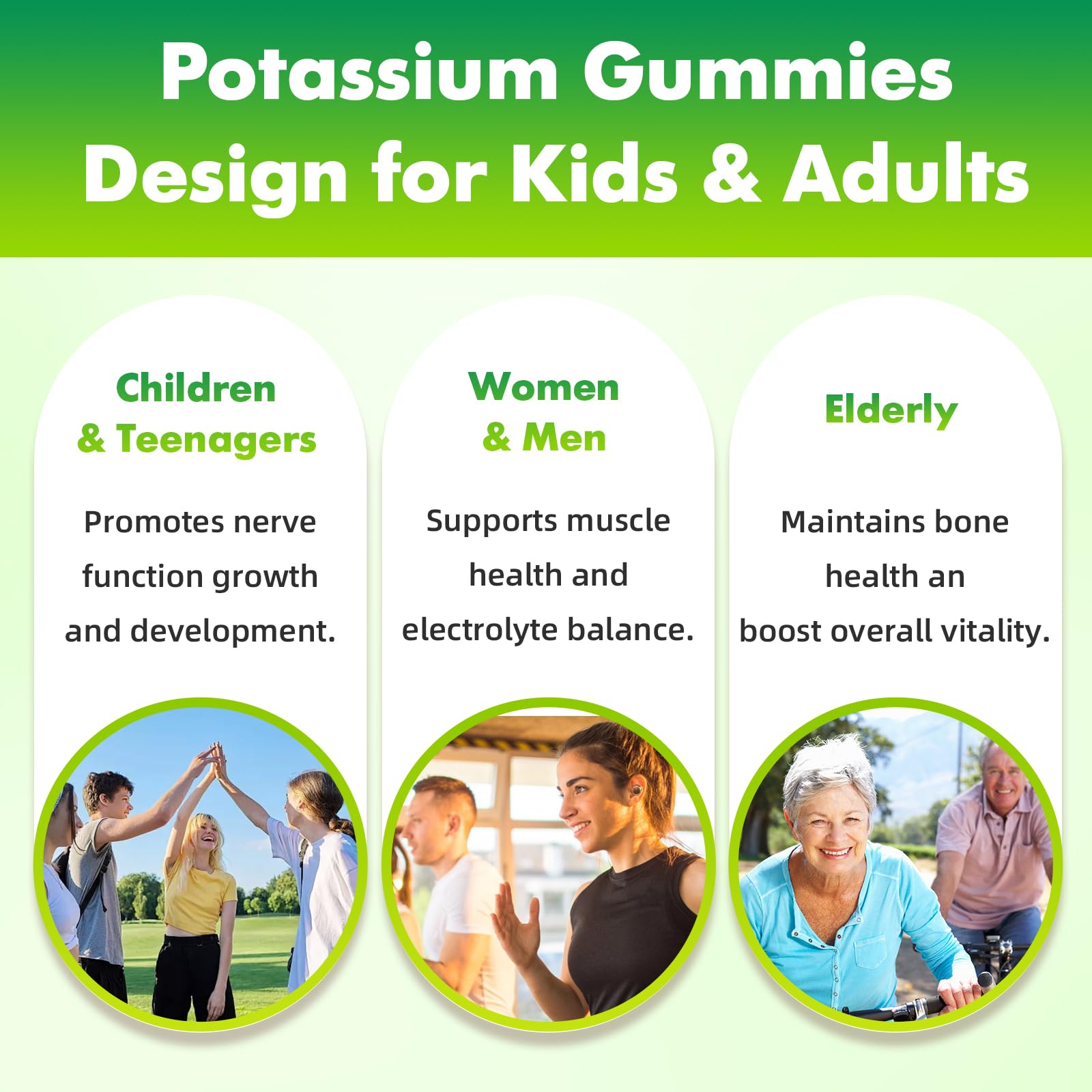 VCCHUYH Potassium Gummies support post-workout recovery
