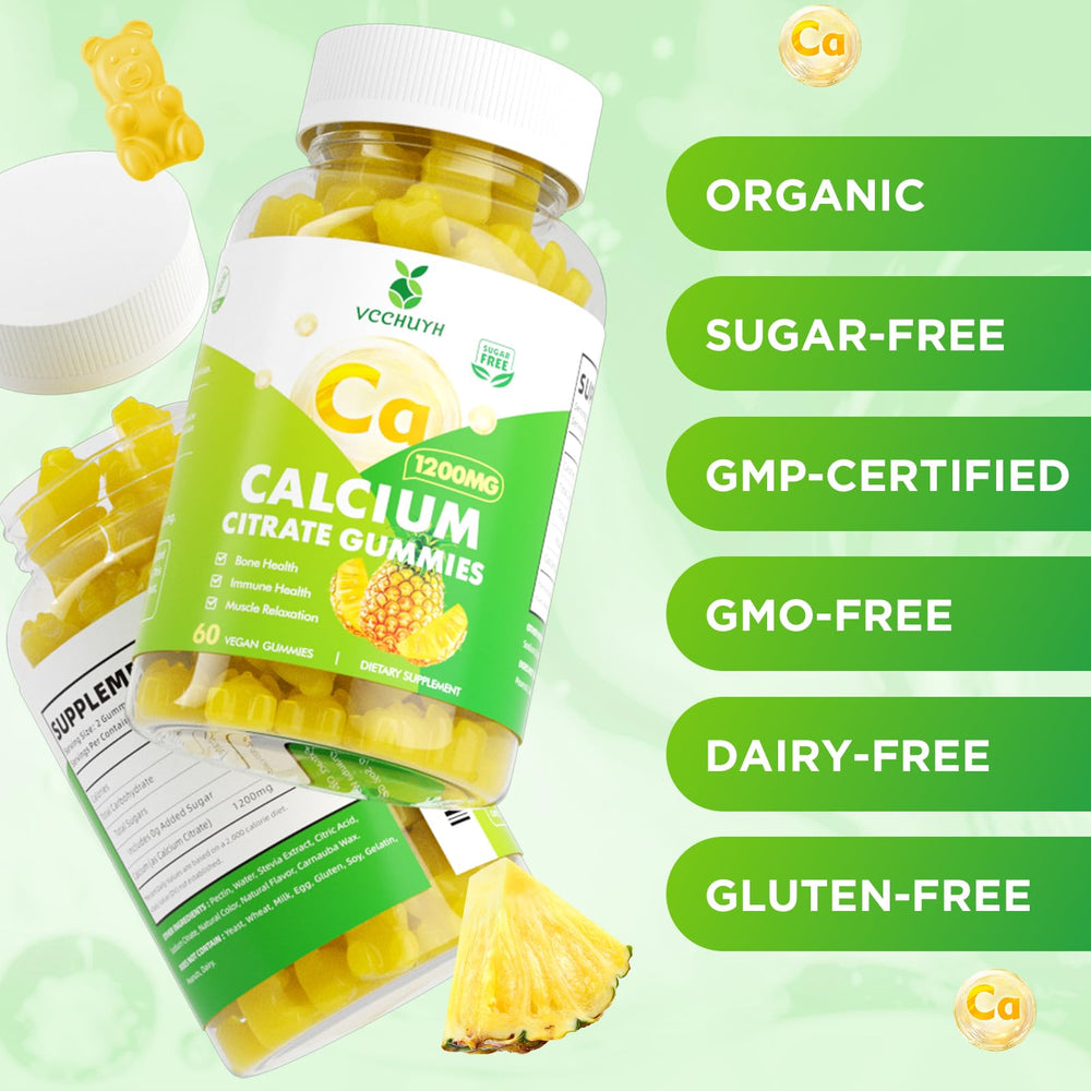 VCCHUYH vegan sugar-free formula avoids gelatin and artificial sweeteners.