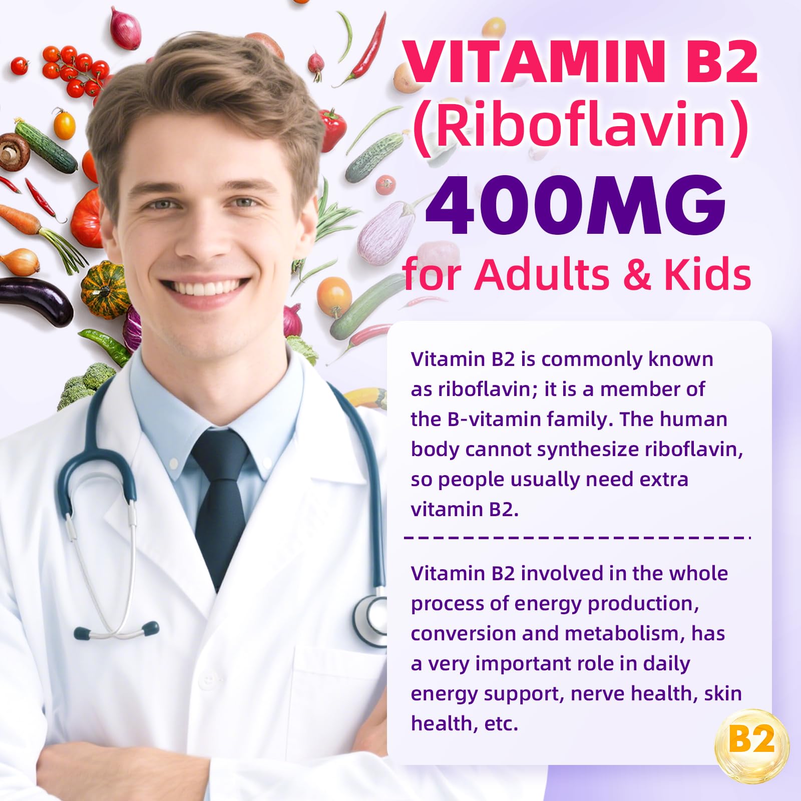 VCCHUYH Vitamin B2 Gummies Raspberry packaging to show product details