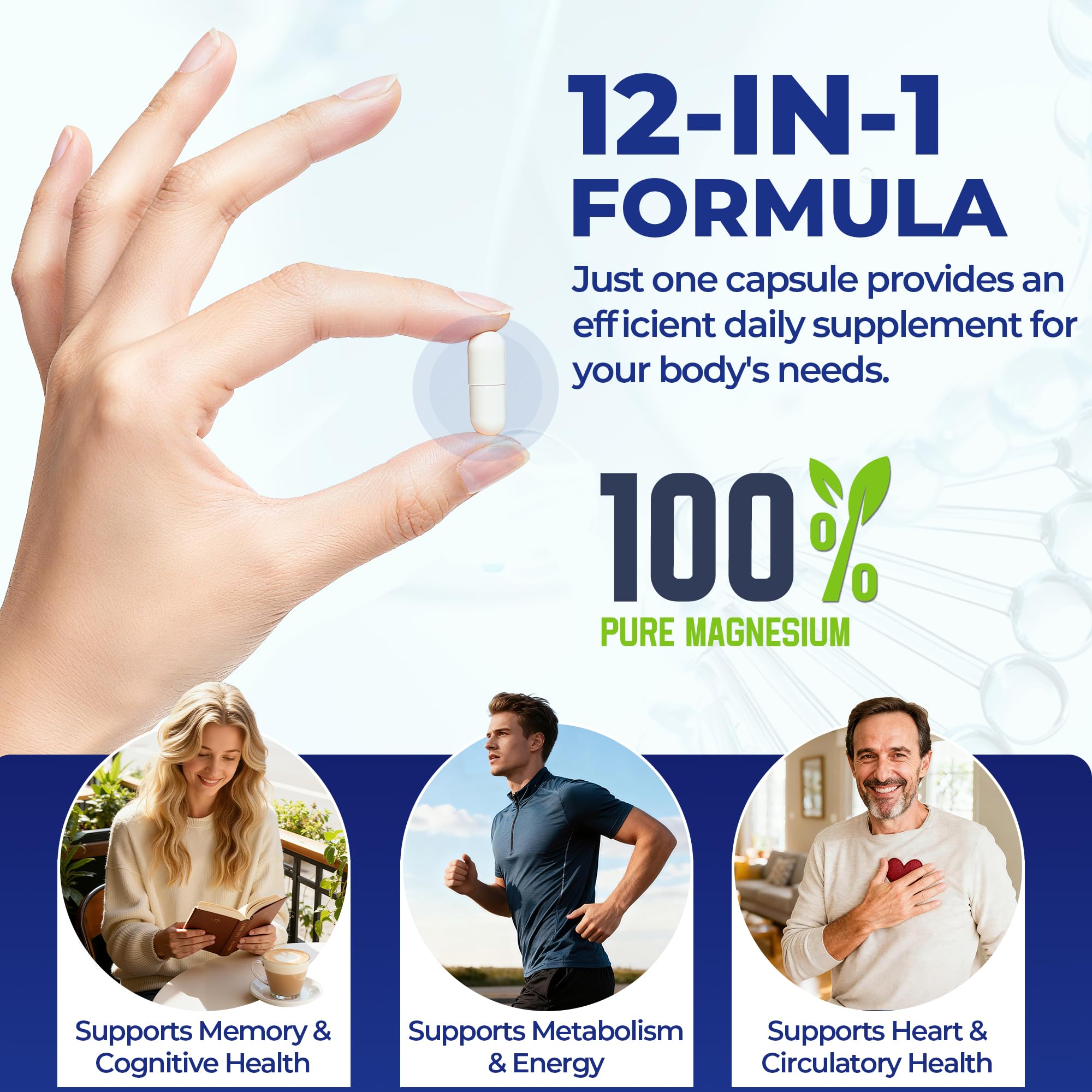 Vccvaa Magnesium Complex bottle on a desk promoting everyday supplementation.