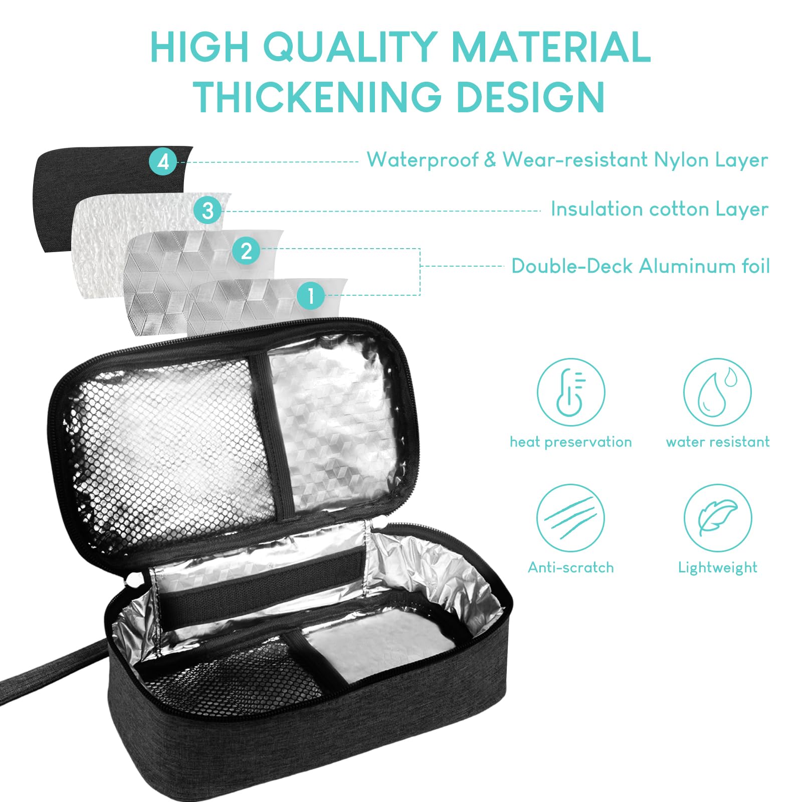 Vcspenkr insulin cooler travel case side strap for secure carrying.