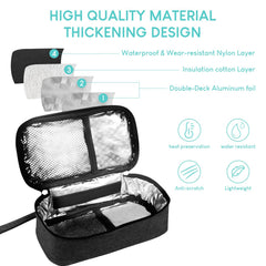 Vcspenkr insulin cooler travel case side strap for secure carrying.