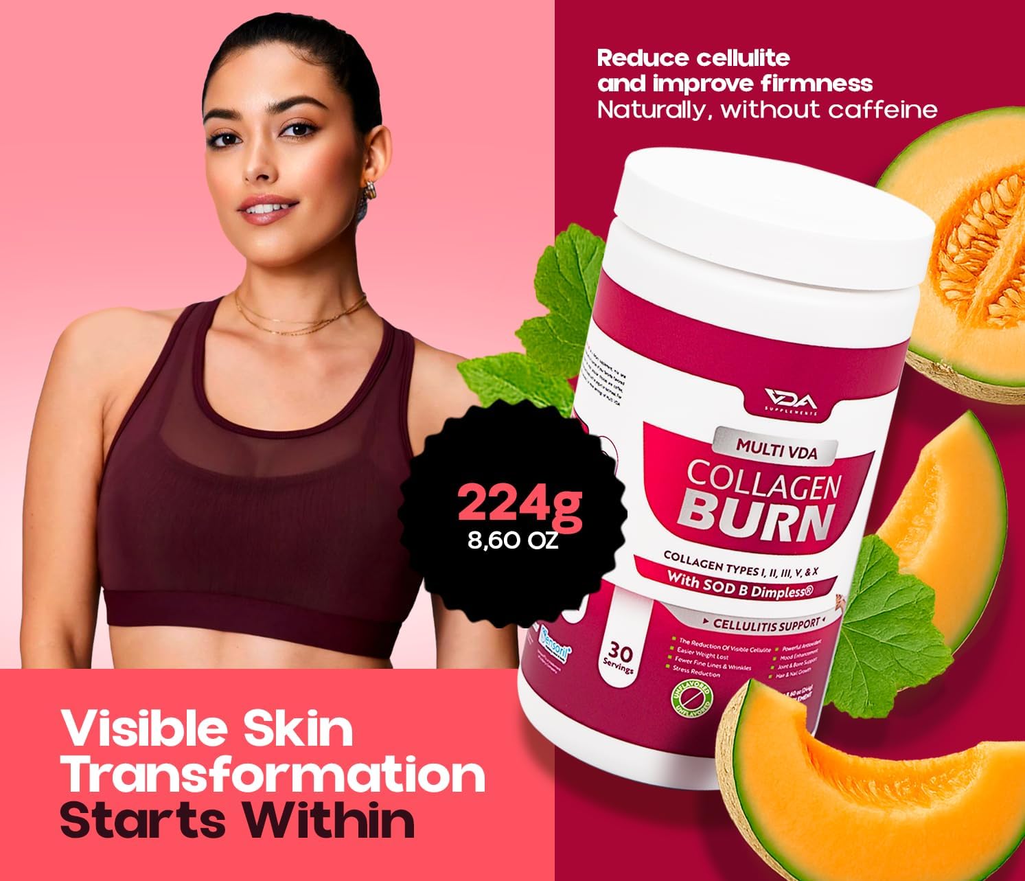 VDA Collagen Burn scoop shows precise serving for routine consistency
