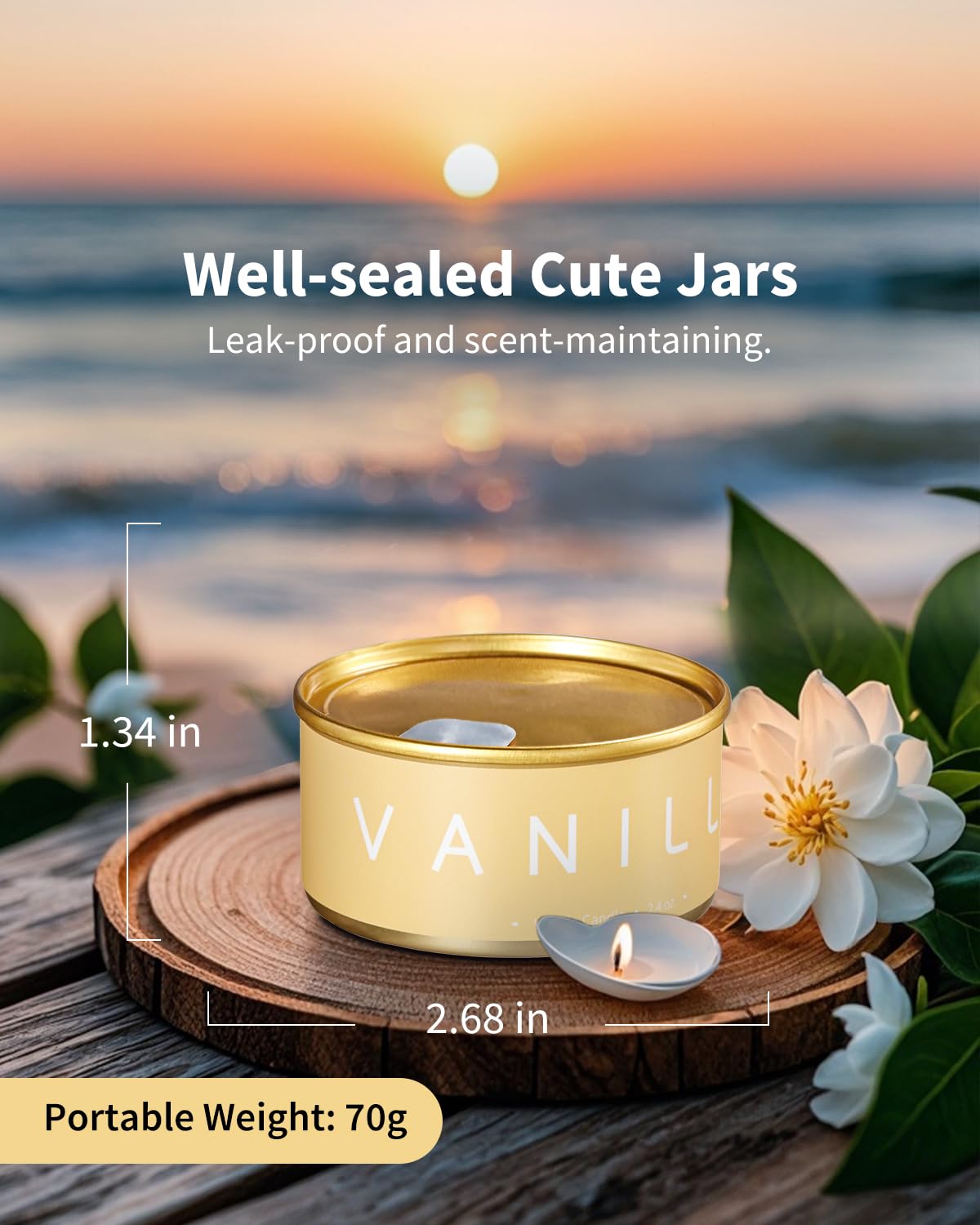 VEDA TINDA SCENT vanilla jasmine sambac candle for romantic ambiance