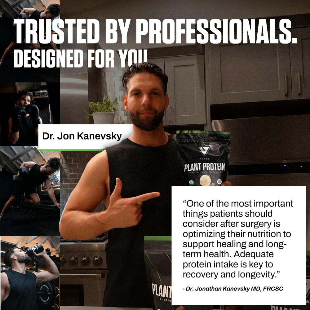 VEDGE cruelty-free eco-conscious branding closeup emphasizes ethical protein choice.