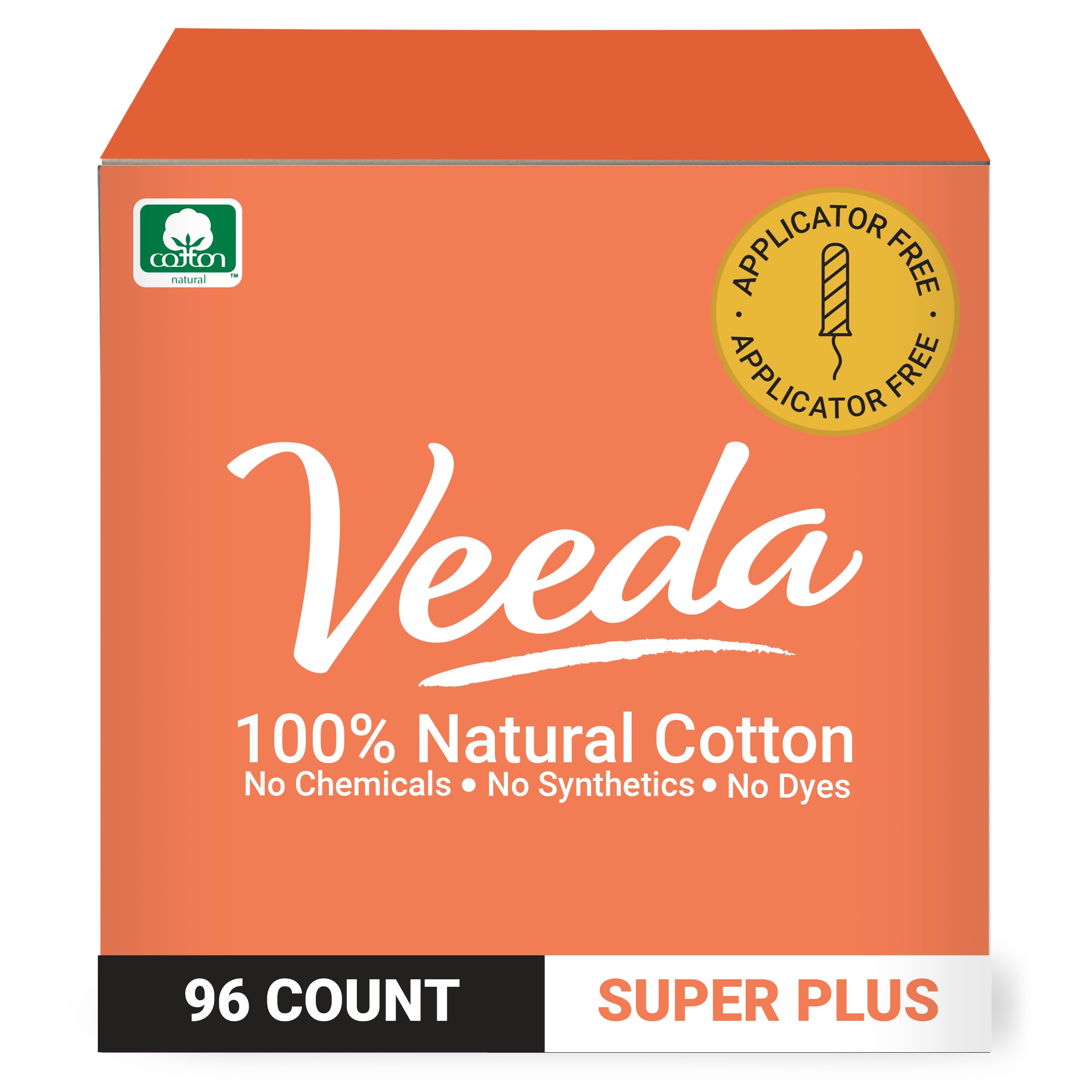 Veeda tampons with no applicator highlight a compact design for discreet use