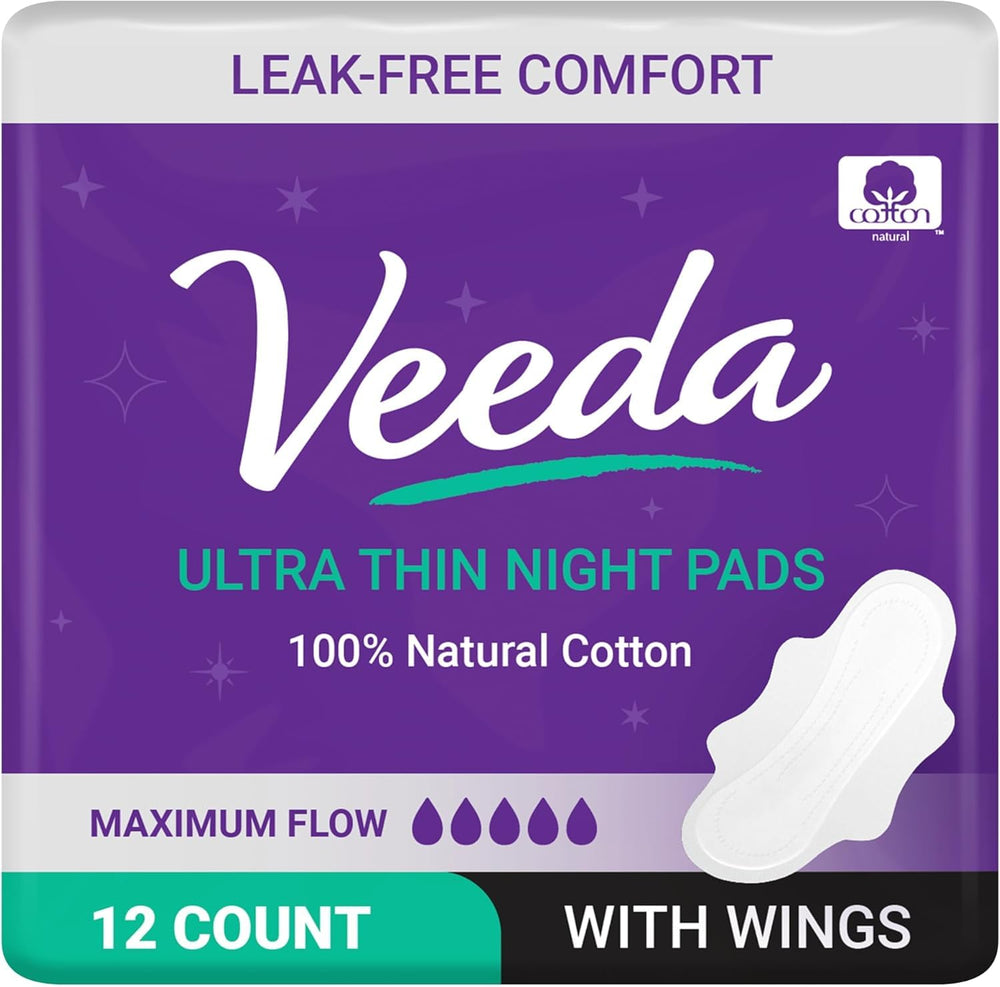 Veeda, capa superior de algodón natural para uso nocturno cómodo.