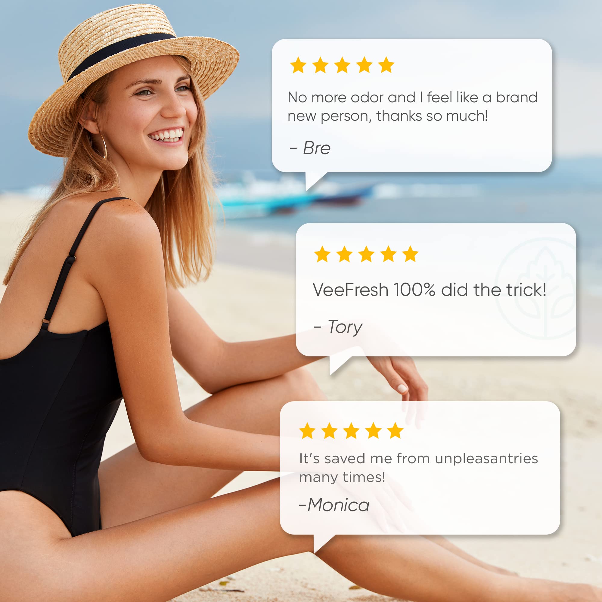 Daily care routine visualization with VeeFresh for confidence.