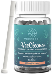 VeeFresh packaging for daily vaginal wellness and freshness.