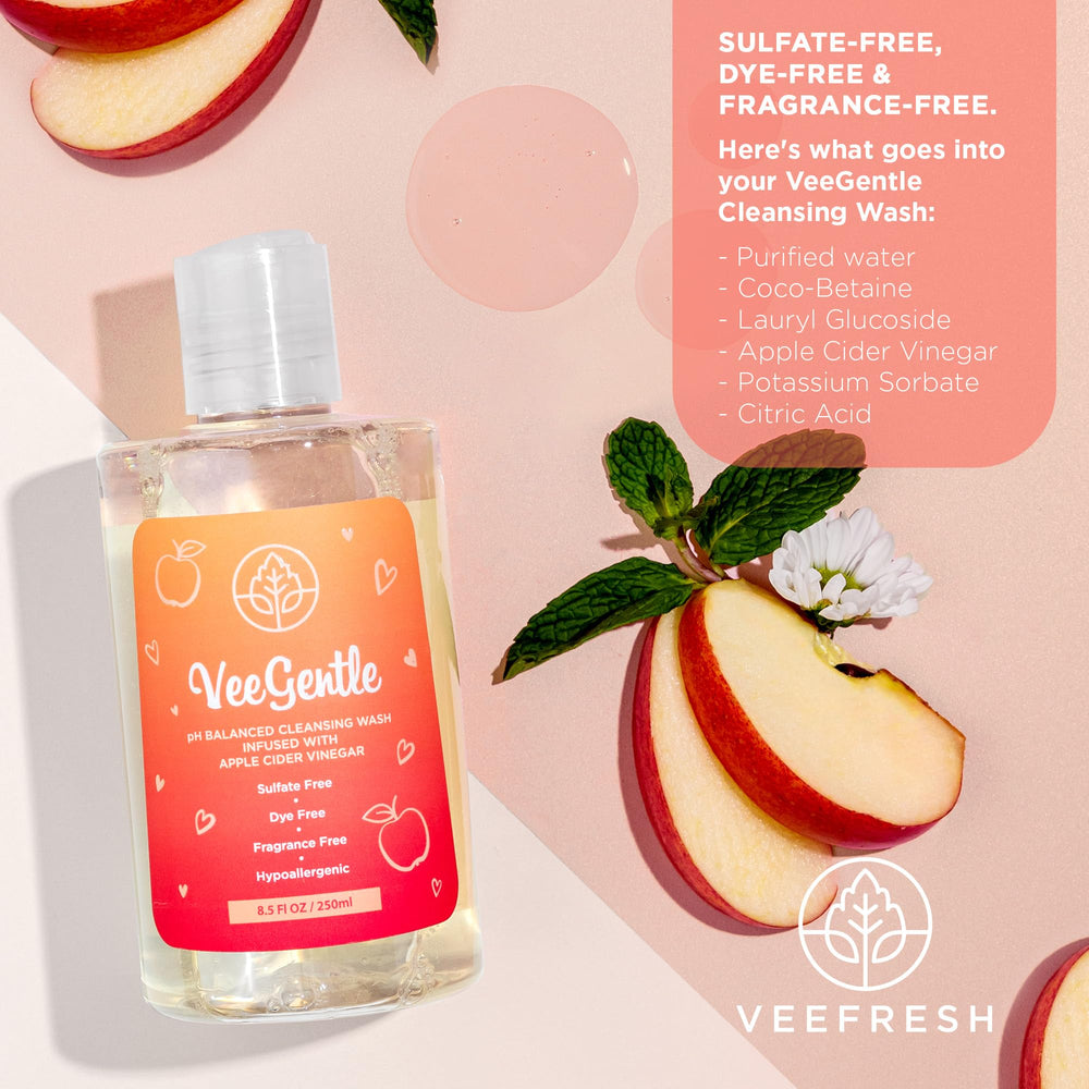 Soft, hydrated skin after using VeeGentle daily care.