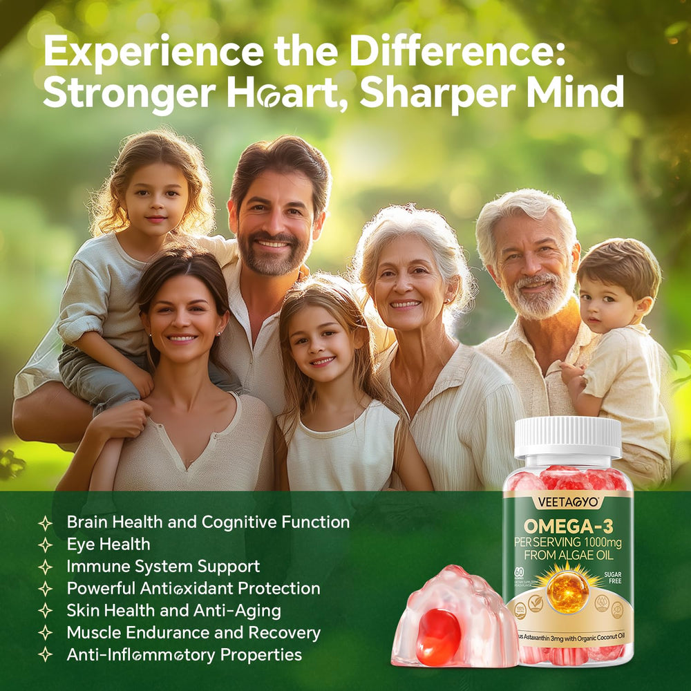 VEETAGYO sugar-free vegan omega-3 gummies without added sugar