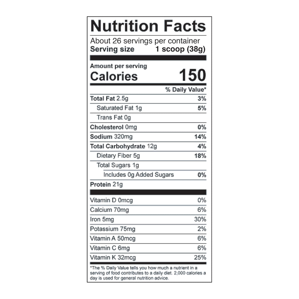 Spoon with Vega Organic Protein and Greens powder for precise daily protein portions