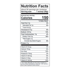 Spoon with Vega Organic Protein and Greens powder for precise daily protein portions