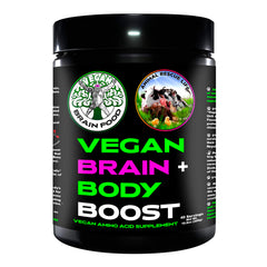 Vegan Brain Food bottle pour shows easy daily use for brain and body support.