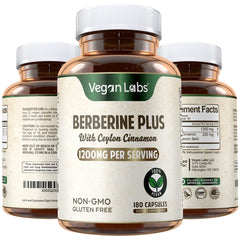 Vegan Labs Berberine Cinnamon bottle ready for daily wellness routine