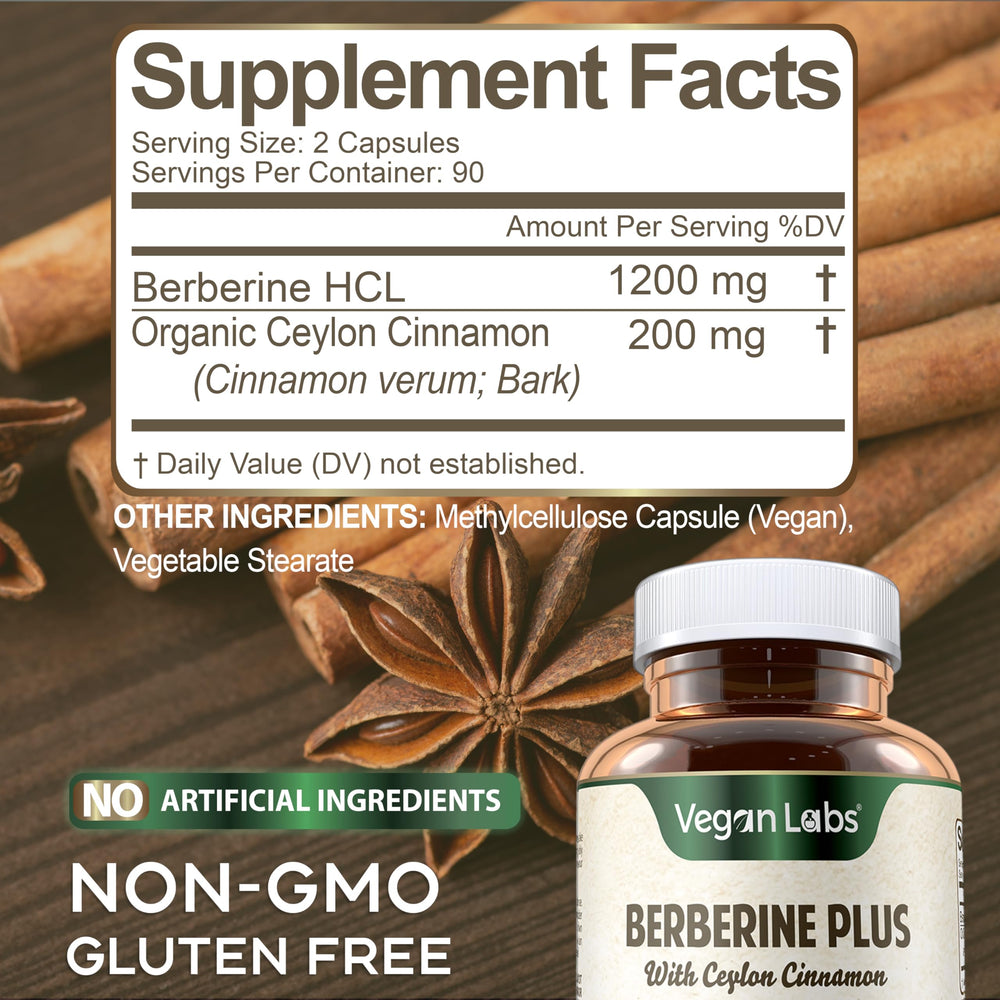 Cinnamon stick visual evoking organic cinnamon in the formula