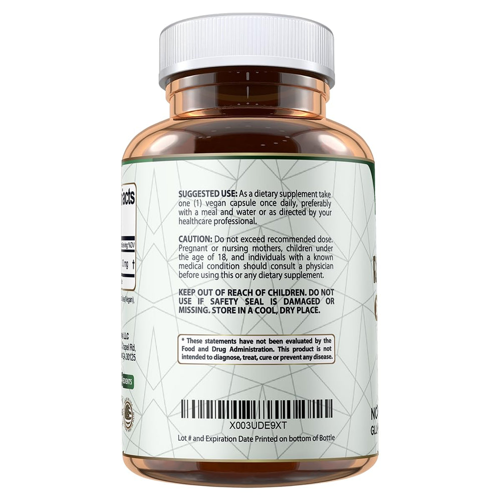 Vegan Labs R-Lipoic Acid 300MG ingredients list emphasizes vegan-friendly components