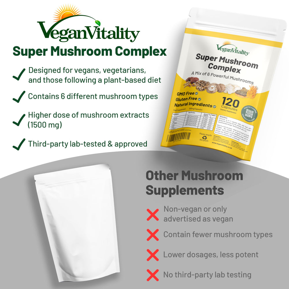 Chaga mushroom detail from Vegan Vitality mushroom blend.