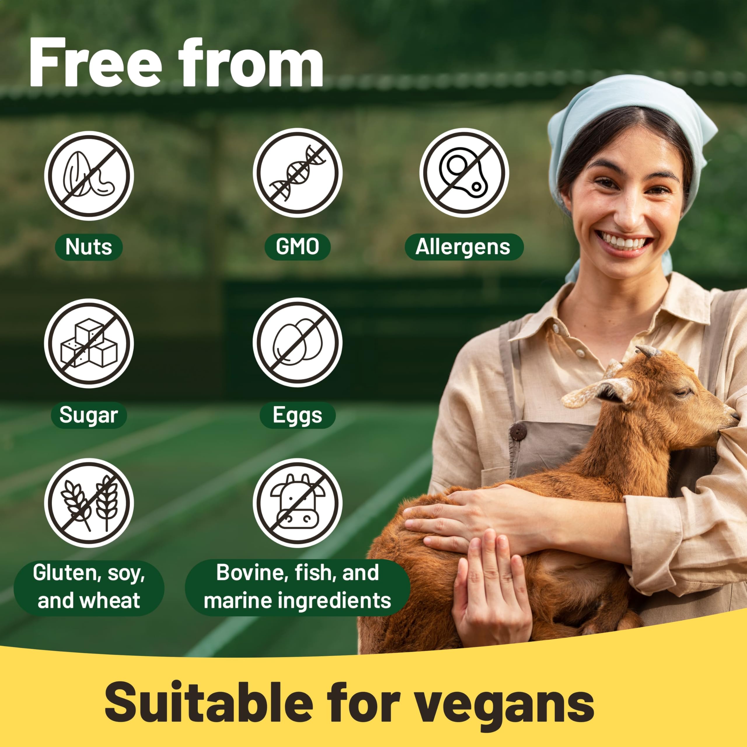 Vegan Vitality US-manufactured GMP badge signals quality and safety.