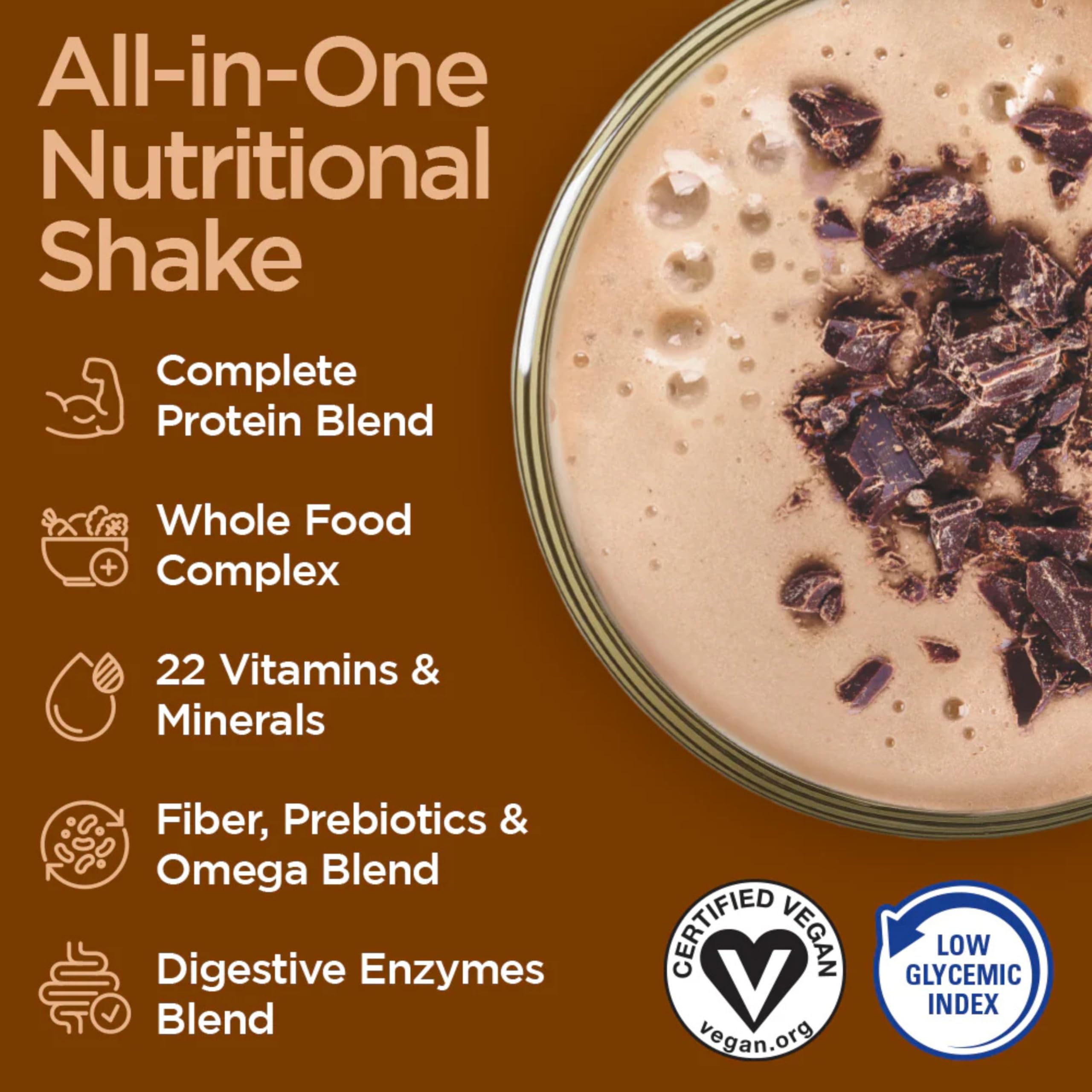 Ingredients view of Vegansmart Naturade chocolate highlights plant-based protein sources.