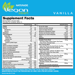 Vegansmart Naturade scoop demonstrates easy portioning for balanced protein intake.