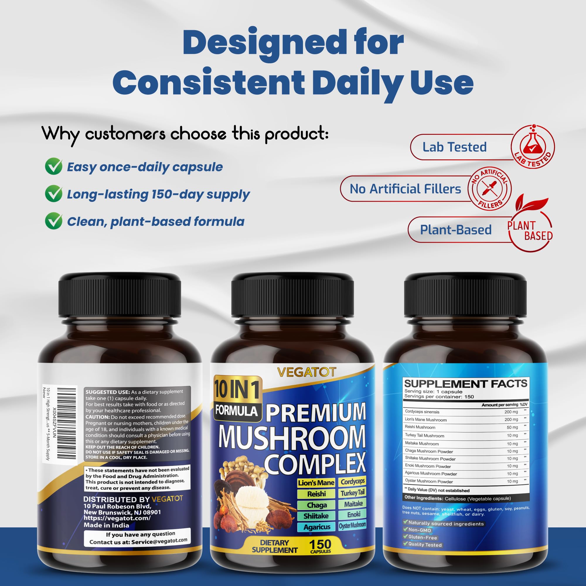 VEGATOT 10-in-1 vegan-friendly packaging highlighting allergen-free formula.