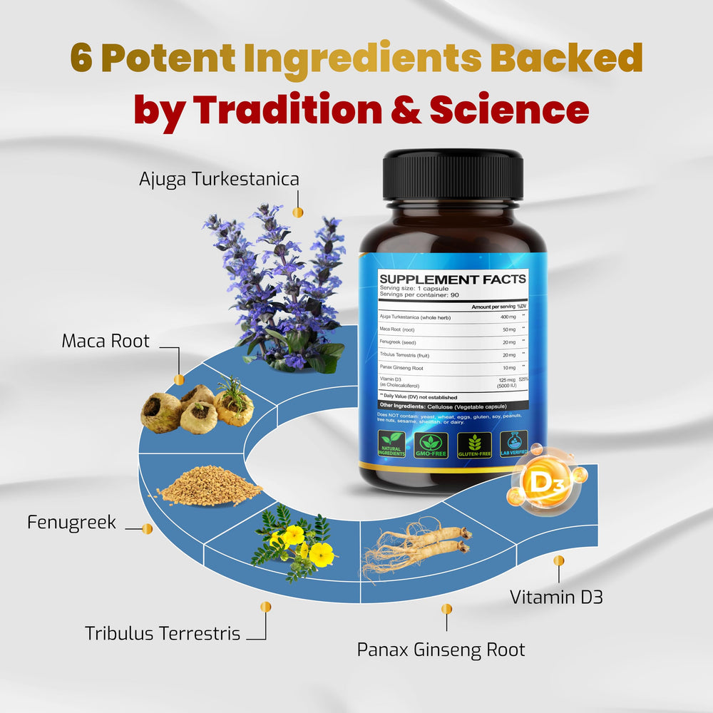 VEGATOT Fenugreek and Tribulus for balanced stamina