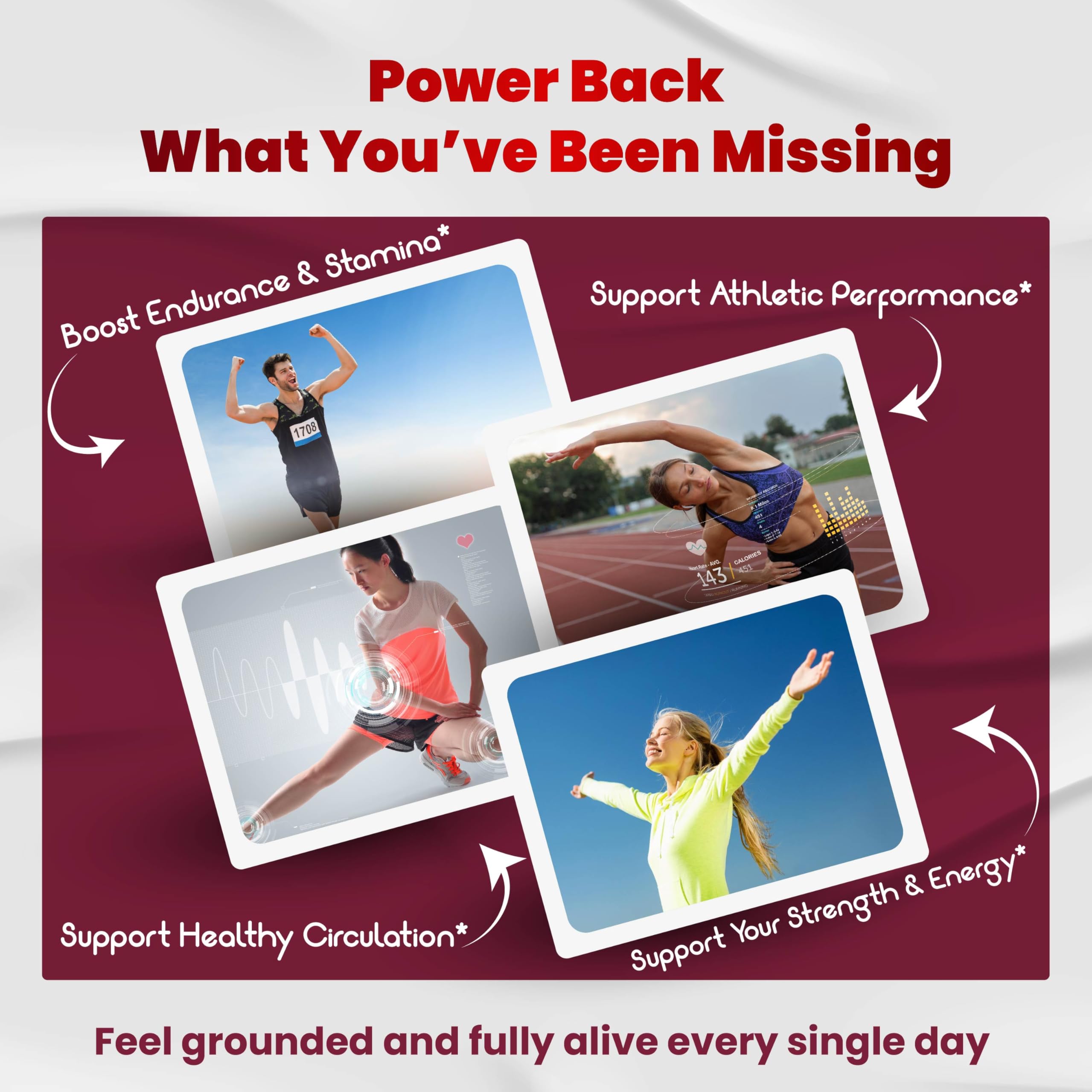 VEGATOT Maca Root capsule image emphasizing endurance potential