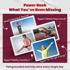 VEGATOT Maca Root capsule image emphasizing endurance potential