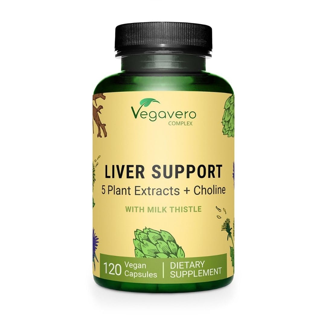 Vegavero Liver Support bottle pour for convenient daily detox