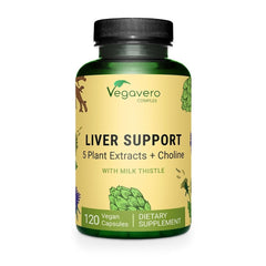 Vegavero Liver Support bottle pour for convenient daily detox