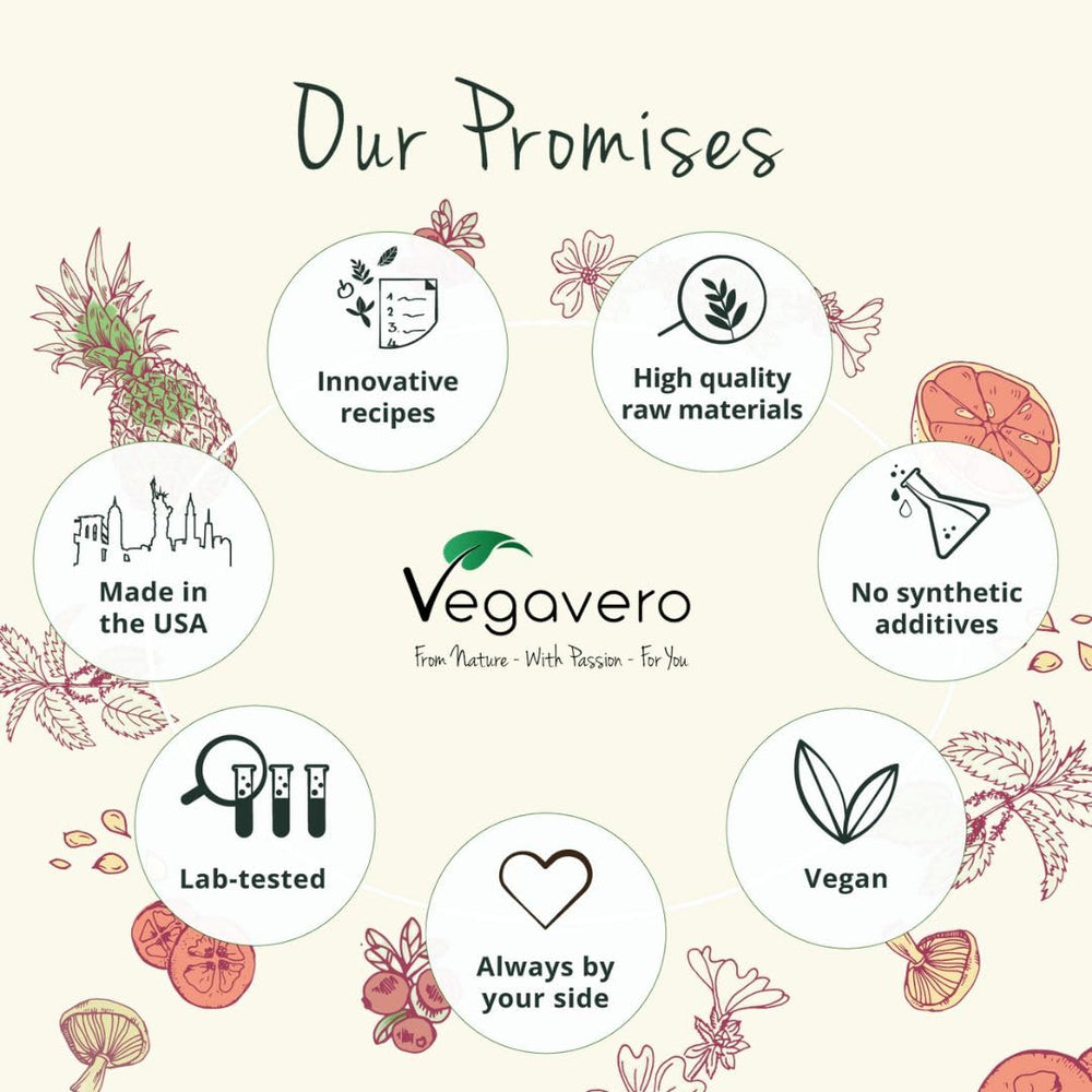 Vegan additive-free Vegavero liver support bottle ready for daily use