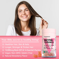 VEGEPOWER Biotin Gummies vegan formula with plant-based ingredients