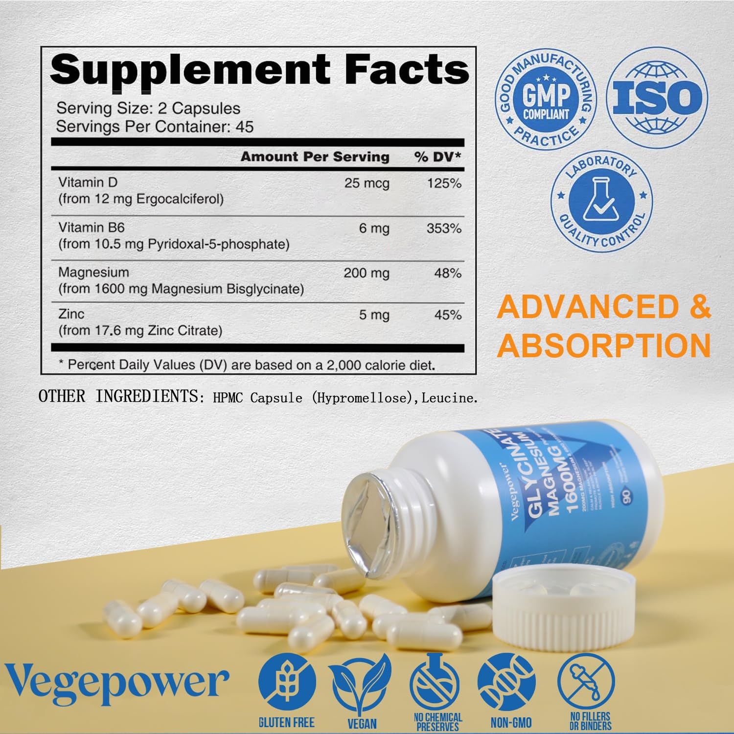 VEGEPOWER vegan capsules small and easy to swallow