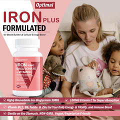 VEGEPOWER iron bisglycinate capsules ready to swallow.