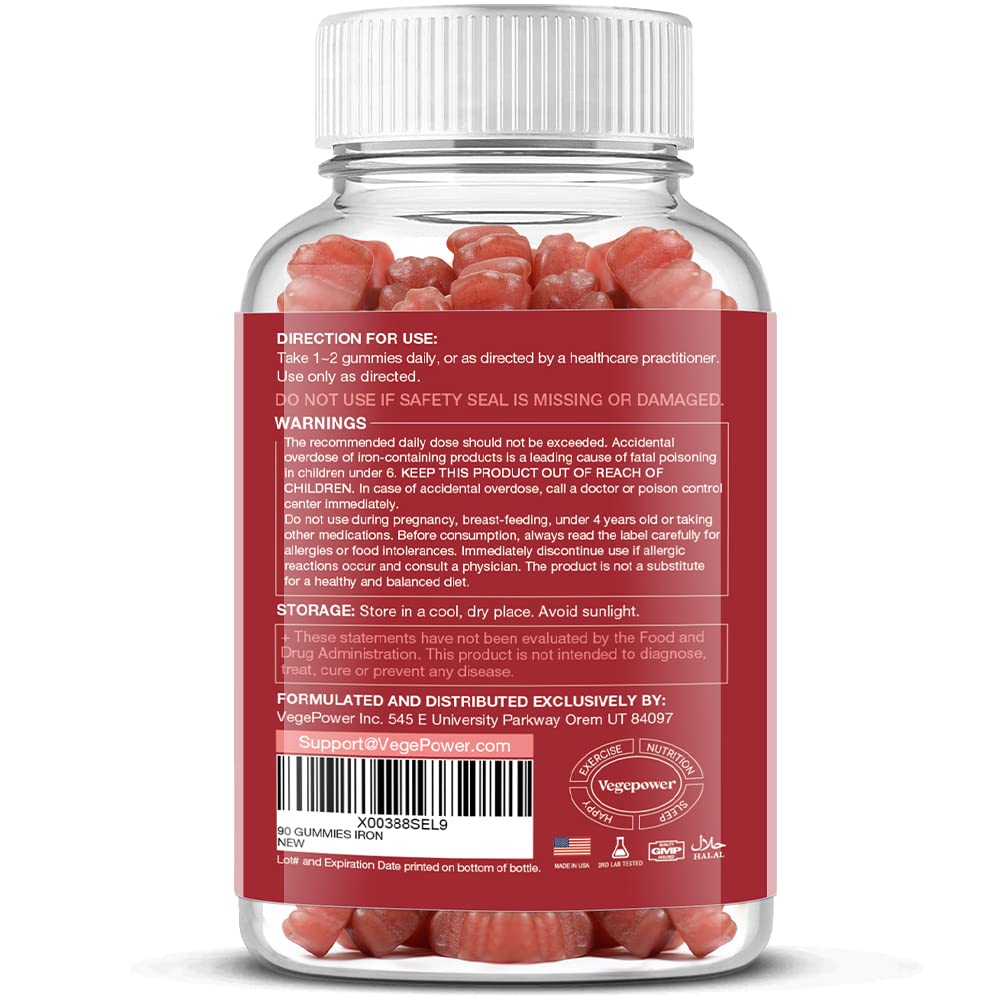 Vegepower strawberry flavor burst makes iron supplement tasty.