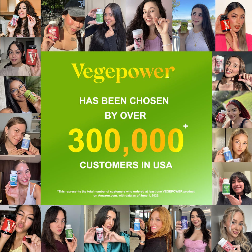 VEGEPOWER label quality test showing third-party verification for purity.