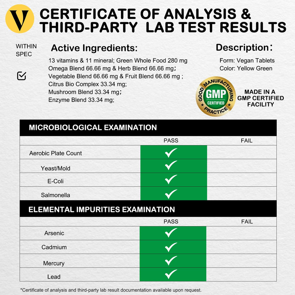 VEGEPOWER iron-containing formula is visible in the nutrition details